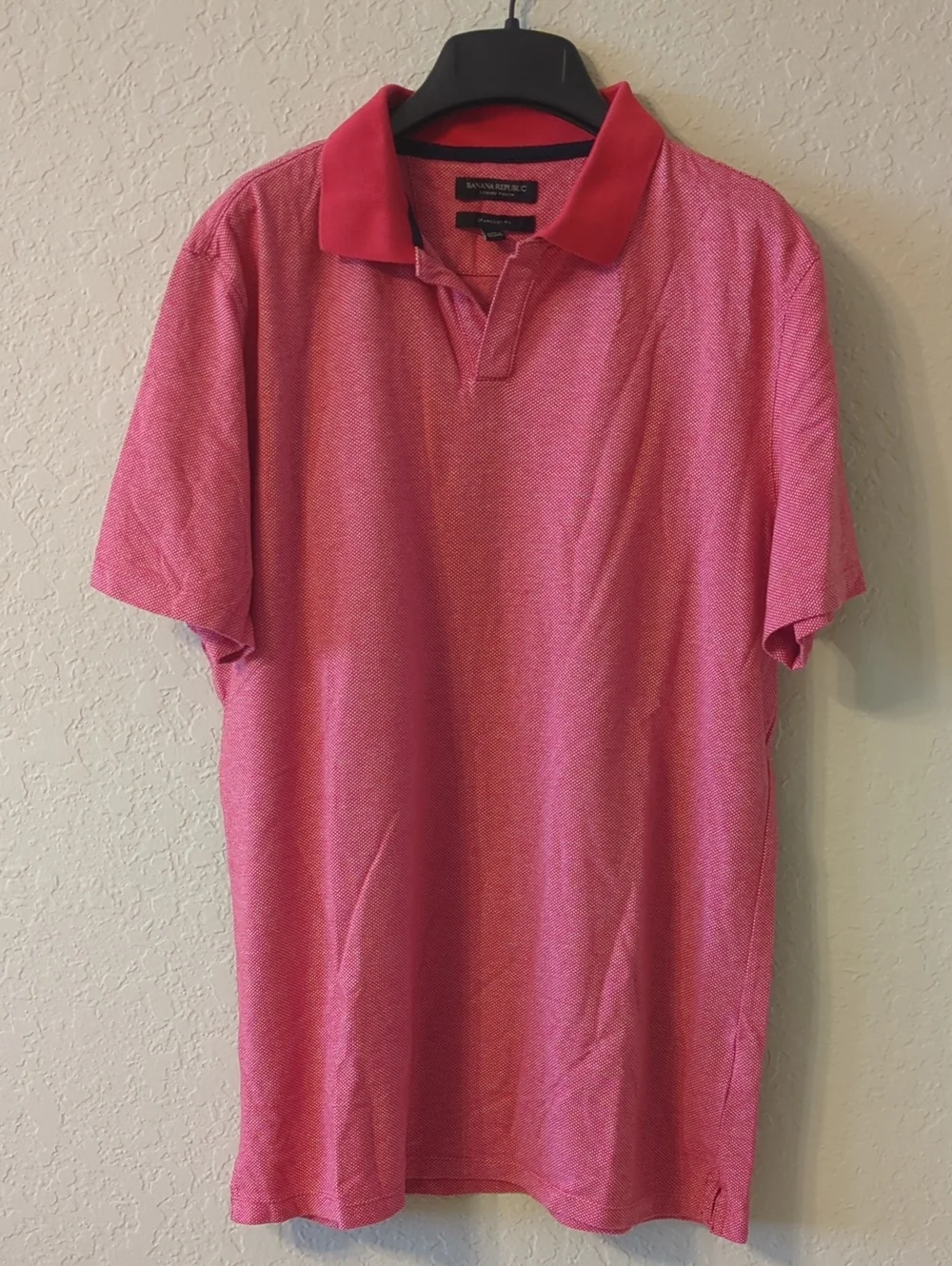 Banana Republic Men's Heathered Pink Polo